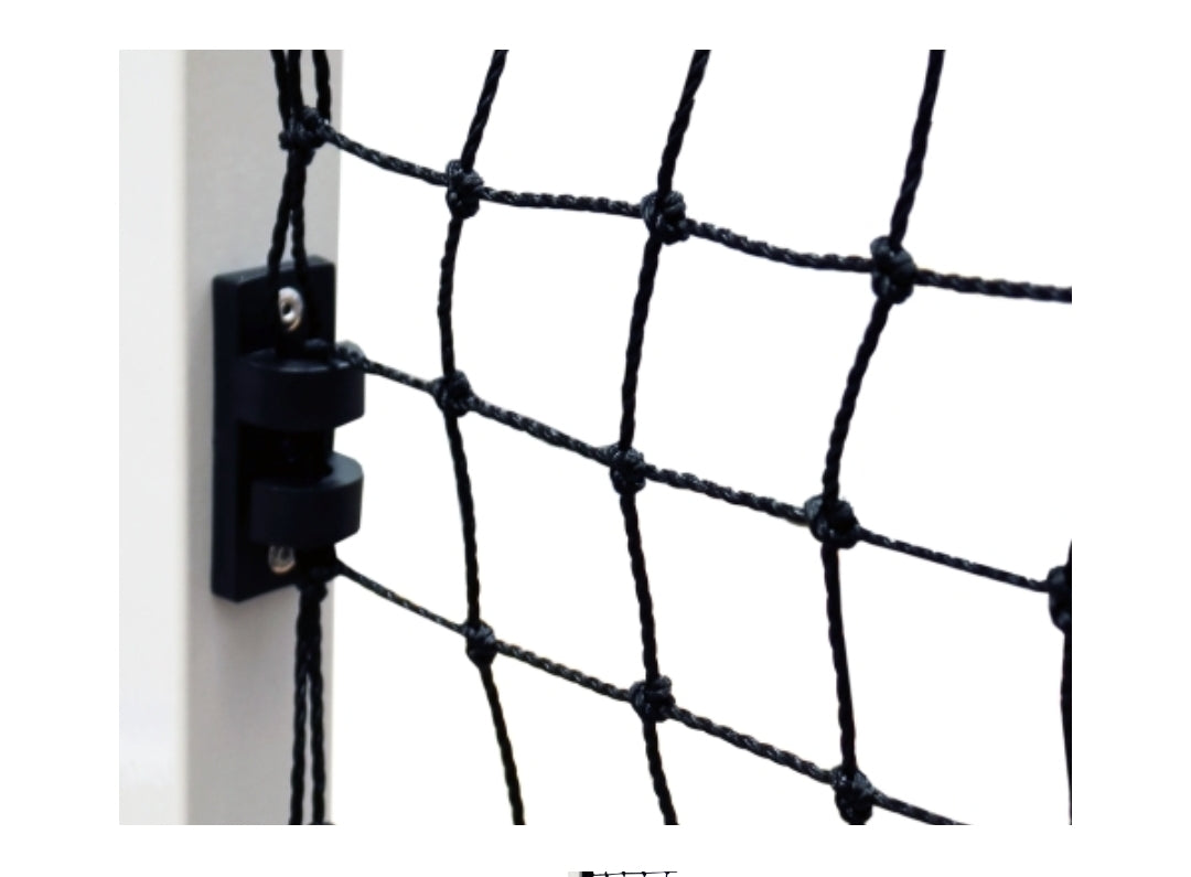 NET HOOK WITH DOUBLE FIXINGS, FOR STEEL GOALS
