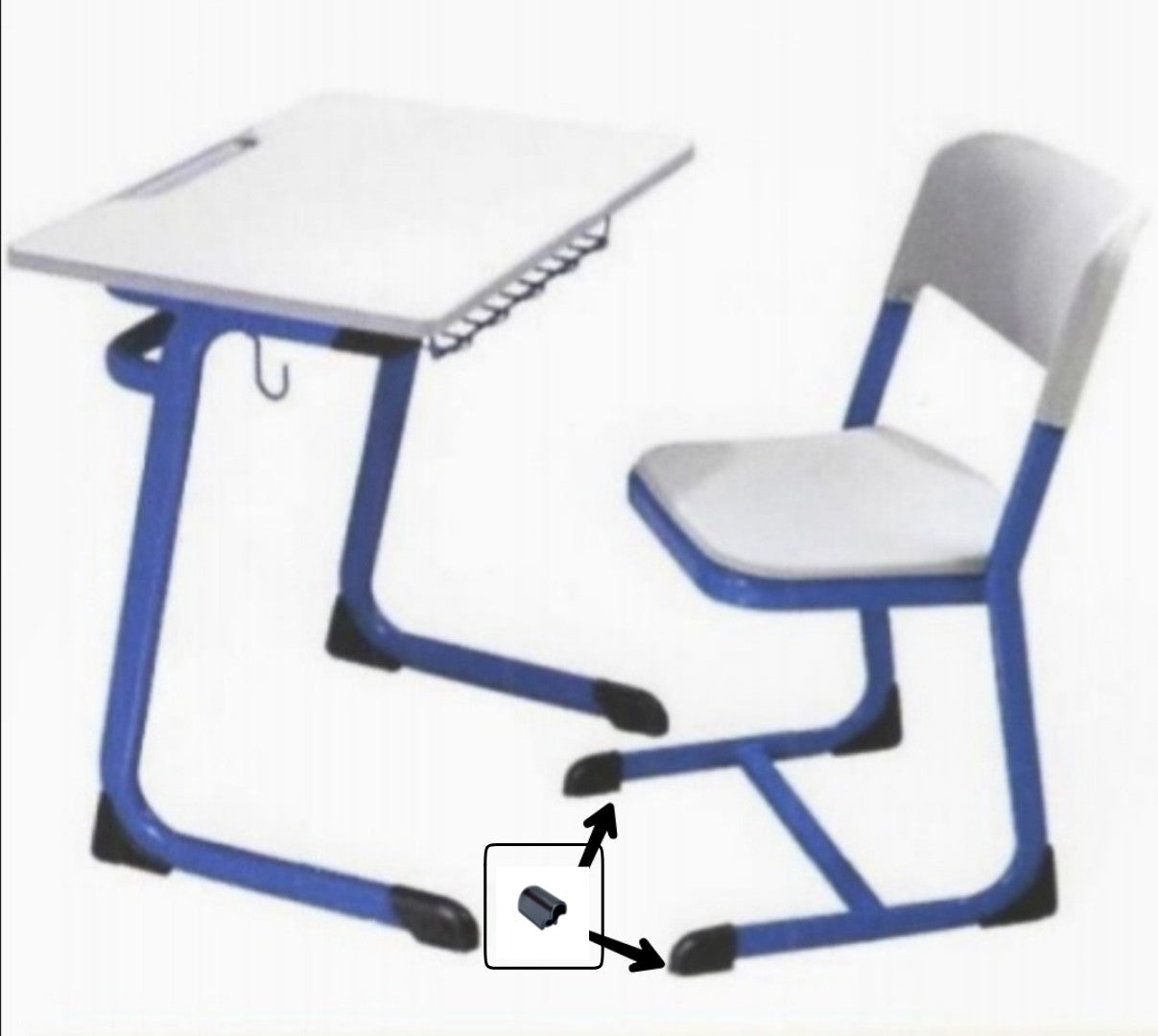 MODEL MT-223 OVAL TUBE SIZE 20*40mm Heel Fit Saddle Foot Protective Corner End Cap Feet