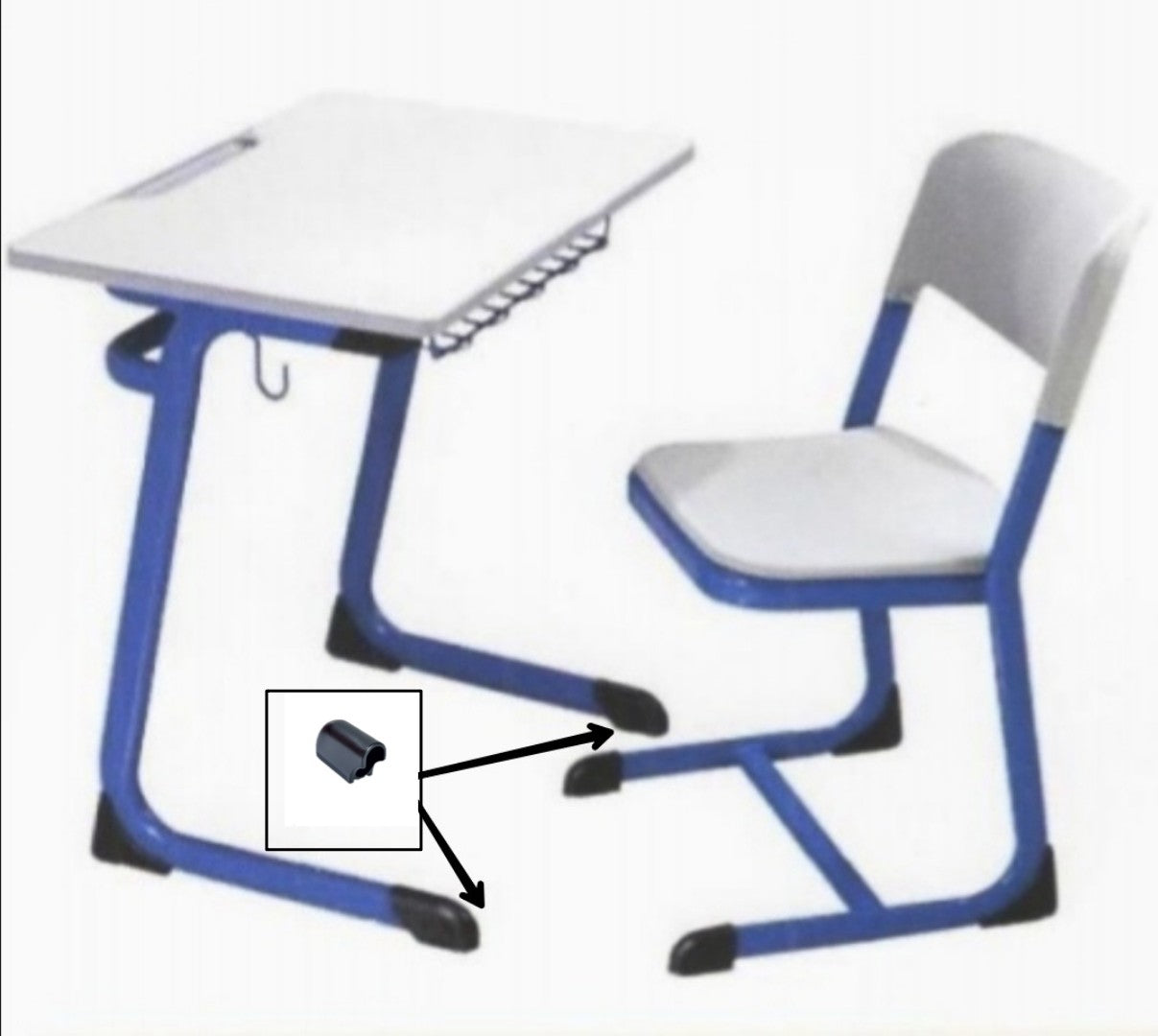 MODEL MT-224 OVAL TUBE SIZE 23*47mm Heel Fit Saddle Foot Protective Corner End Cap Feet