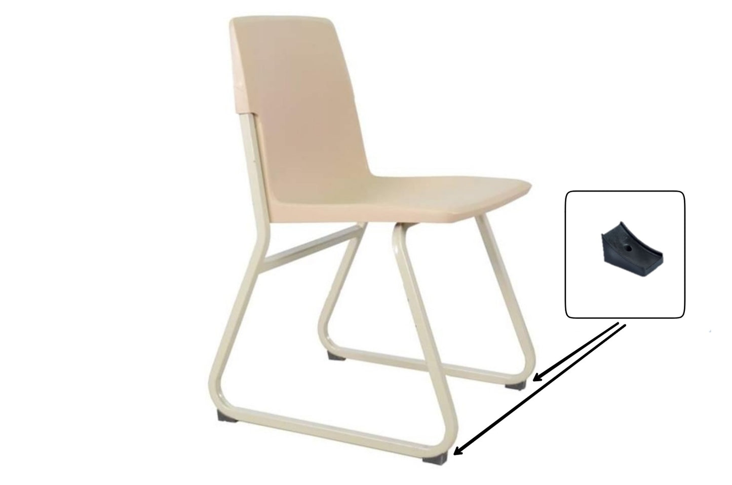 MODEL MT-220 SQUARE OR RECTANGULAR TUBE SIZE 16*16mm Heel Fit Saddle Foot Protective Corner End Cap Feet