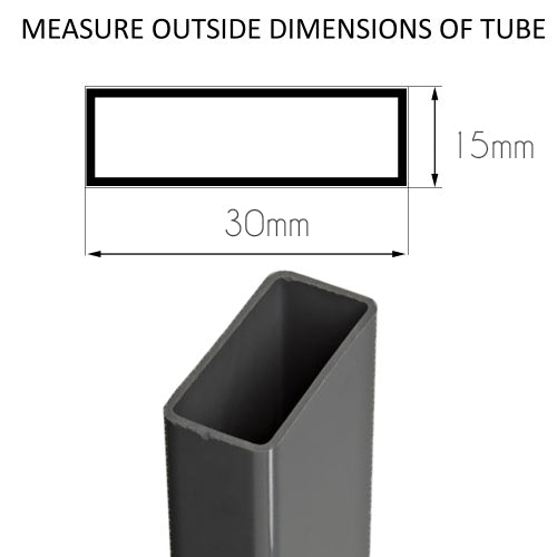MODEL MT-130 SIZE 15*30MM RECTANGULAR END CAPS BOTTOMS FOR TABLE & CHAIR INSERT PLUG LEGS & ALL OTHER OVAL TUBULAR FEET
