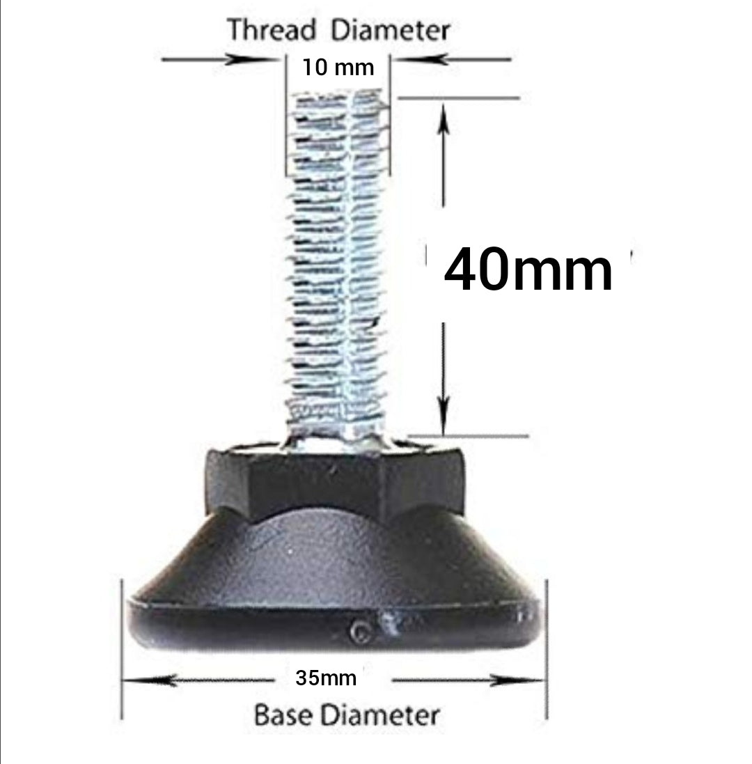 MODEL MT-307 SIZE 10*35mm ADJUSTABLE LEVELER FOOT GLIDE