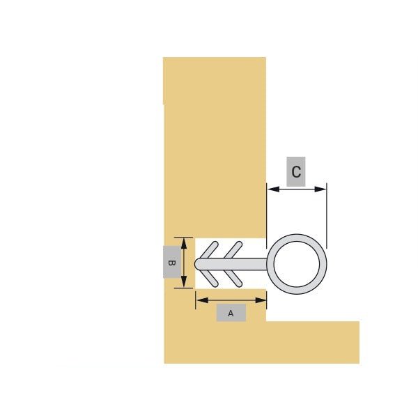 MODEL MT-618-A RUBBER GASKET SEAL RUBBER FOR WOODEN DOOR