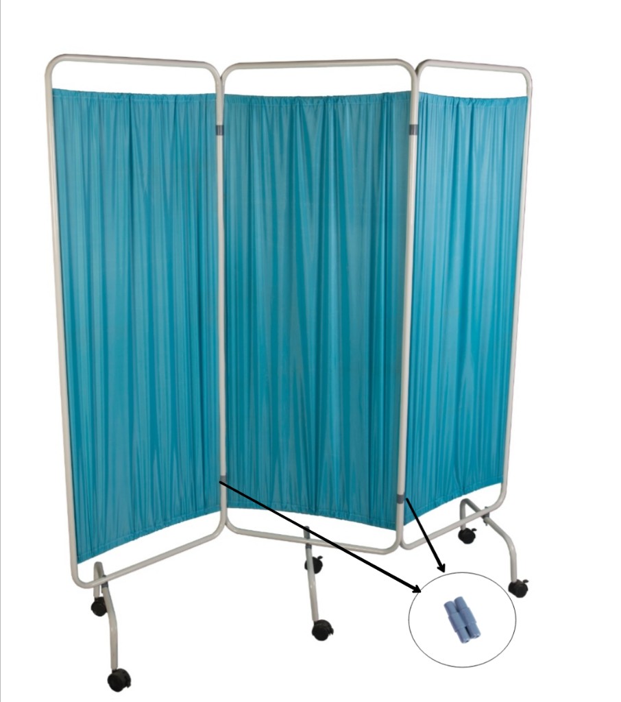 MODEL MT-506 CONNECTOR CLIPS CLAMP FOR 4 WAY PIPE OF HOSPITAL SCREEN CURTAIN