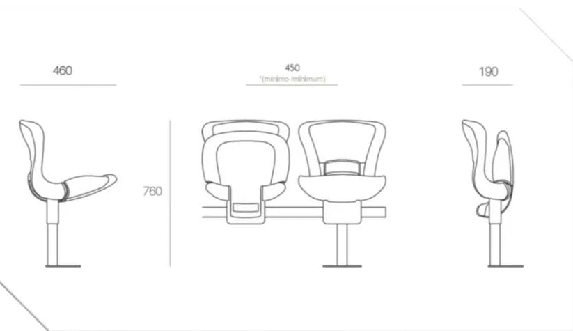 TIP-UP Folding Double Wall Backrest Stadium Chair MT-2035