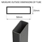 MODEL MT-133 SIZE 25*50MM RECTANGULAR END CAPS BOTTOMS FOR TABLE & CHAIR INSERT PLUG LEGS & ALL OTHER OVAL TUBULAR FEET